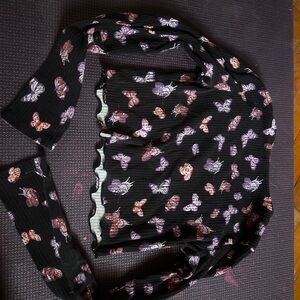 Black top with Butterfly Design